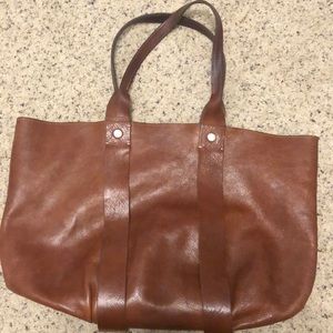 Very worn Clare V Brown bag purse